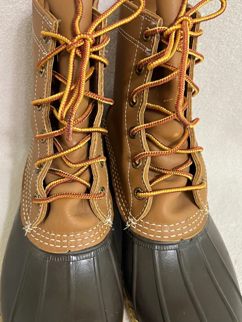 L.L.Bean Duck Hunting Bean Boots Brown Leather Waterproof Size 6 (Fits Like 7)